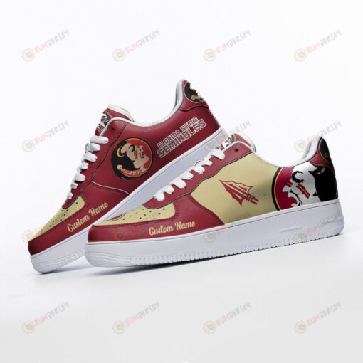 Florida State Seminoles Mascot Logo Pattern Custom Name Air Force 1 Printed