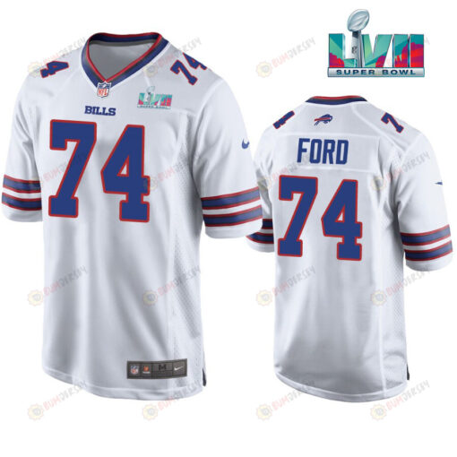 Ford 74 Buffalo Bills Super Bowl LVII Away Player Men Jersey - White Jersey