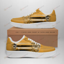 Fort Hays State Tigers Logo Pattern Air Force 1 Printed In Yellow