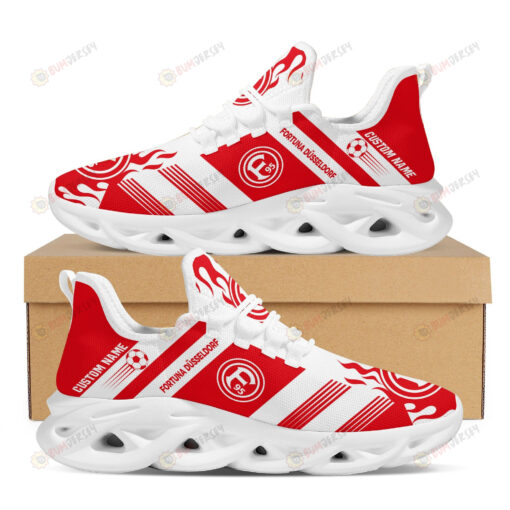 Fortuna D?sseldorf Logo Fire Pattern Custom Name 3D Max Soul Sneaker Shoes