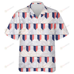 Fourth July Stripes Stars Badges Illustration Hawaiian Shirt