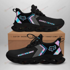 Fox Racing Logo Colorful Stripe Pattern 3D Max Soul Sneaker Shoes In Black