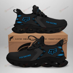 Fox Racing Logo Pattern 3D Max Soul Sneaker Shoes In Black