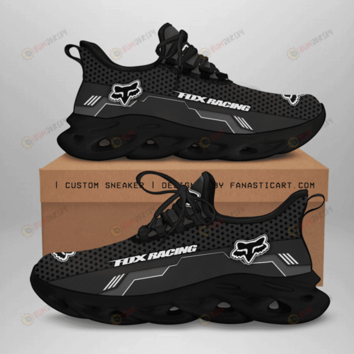 Fox Racing Logo Pattern Black 3D Max Soul Sneaker Shoes