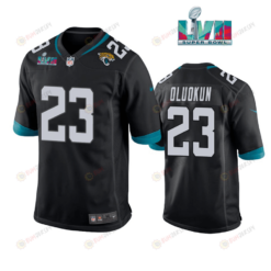 Foyesade Oluokun 23 Jacksonville Jaguars Super Bowl LVII Super Bowl LVII Men's Jersey- Black