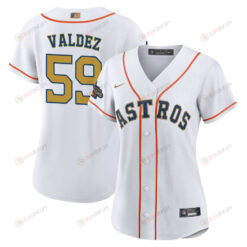 Framber Valdez 59 Houston Astros 2023 Women Jersey - White/Gold