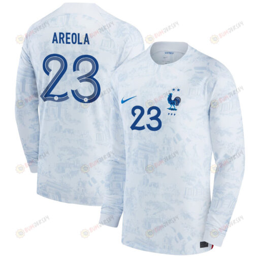 France National Team 2022-23 Qatar World Cup Alphonse Areola 23 Men Long Sleeve Jersey- Away