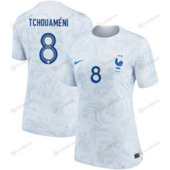 France National Team 2022-23 Qatar World Cup Aurelien Tchouameni 8 - Away Women Jersey