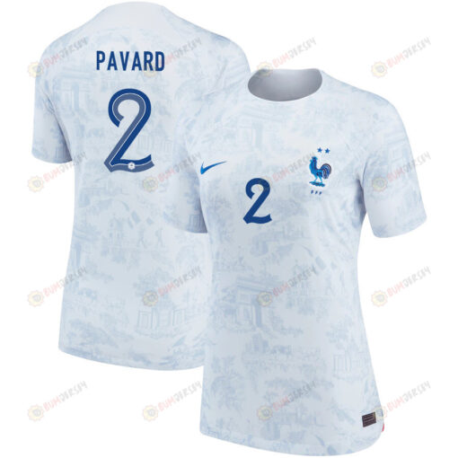 France National Team 2022-23 Qatar World Cup Benjamin Pavard 2 - Away Women Jersey