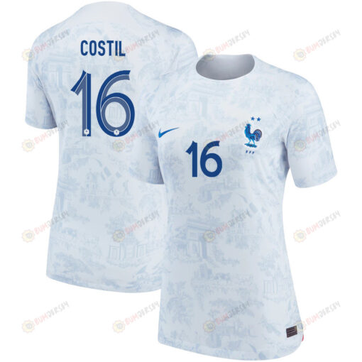 France National Team 2022-23 Qatar World Cup Beno?t Costil 16 - Away Women Jersey