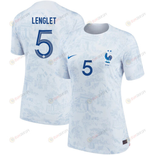 France National Team 2022-23 Qatar World Cup Clement Lenglet 5 - Away Women Jersey