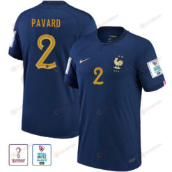 France National Team 2022 Patch FIFA World Cup Qatar Benjamin Pavard 2 - Home Men Jersey
