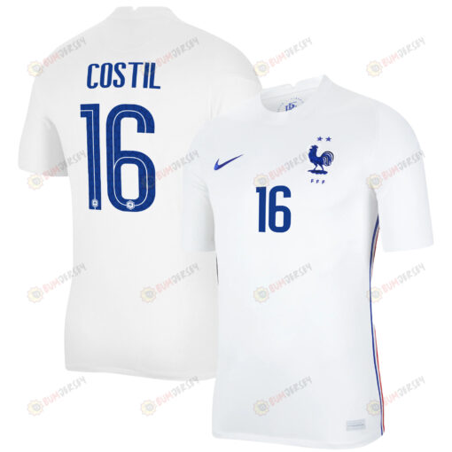 France National Team 2022 Qatar World Cup Beno?? Costil 16 White Away Men Jersey