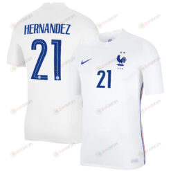 France National Team 2022 Qatar World Cup Lucas Hernandez 21 White Away Men Jersey