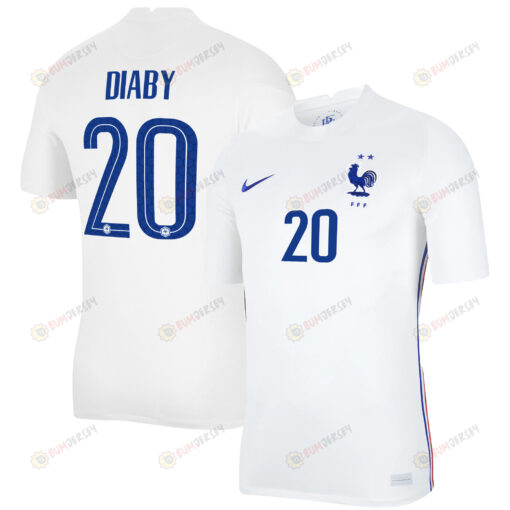 France National Team 2022 Qatar World Cup Moussa Diaby 20 White Away Men Jersey