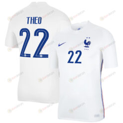 France National Team 2022 Qatar World Cup Theo Hernandez 22 White Away Men Jersey