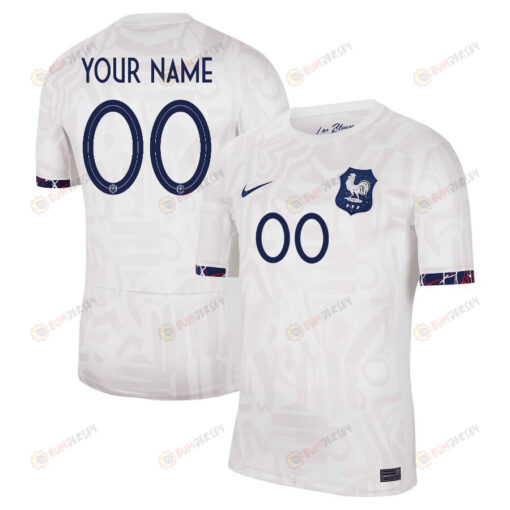 France Women's National Team 2023-24 Custom 00 Away Men Jersey