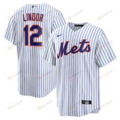 Francisco Lindor 12 New York Mets Home Player Men Jersey - White