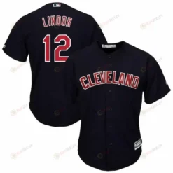 Francisco Lindor Cleveland Indians Big And Tall Alternate Cool Base Player Jersey - Navy