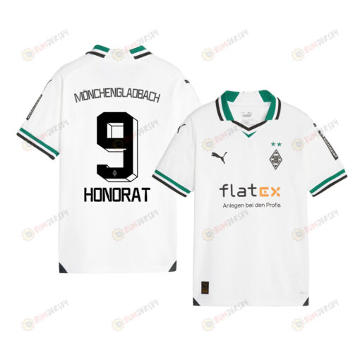 Franck Honorat 9 Borussia M?nchengladbach 2023-24 Home YOUTH Jersey - White