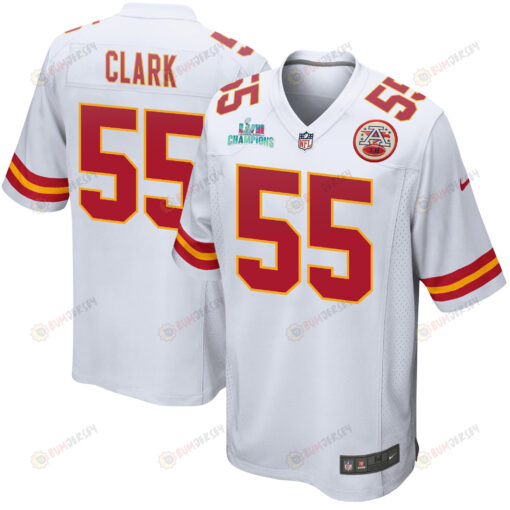 Frank Clark 55 Kansas City Chiefs Super Bowl LVII Champions Men's Jersey - White