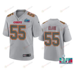 Frank Clark 55 Kansas City Chiefs Super Bowl LVII Youth Atmosphere Game Jersey - Gray