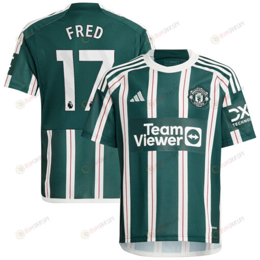 Fred 17 Manchester United 2023/24 Away Youth Jersey - Green