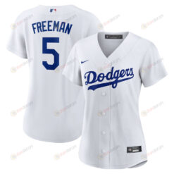 Freddie Freeman 5 Los Angeles Dodgers Women Home Jersey - White