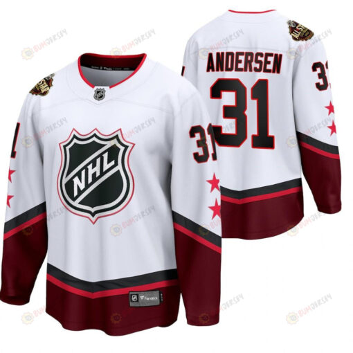 Frederik Andersen 31 Jersey Carolina Hurricanes 2022 All-Star White Eastern Conference Men Jersey Jersey