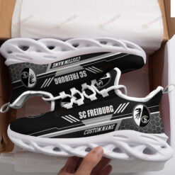 Freiburg Logo Custom Name Pattern 3D Max Soul Sneaker Shoes In Black