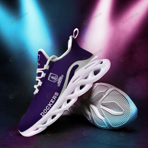 Fremantle Dockers Logo Pattern 3D Max Soul Sneaker Shoes In Purple