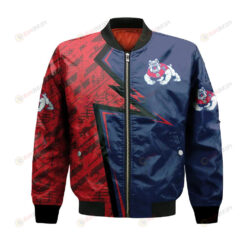 Fresno State Bulldogs Bomber Jacket 3D Printed Abstract Pattern Sport