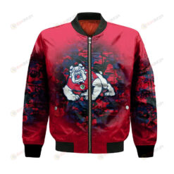 Fresno State Bulldogs Bomber Jacket 3D Printed Camouflage Vintage
