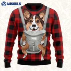 Front Carrier Dog Pembroke Welsh Corgi Ugly Sweaters For Men Women Unisex