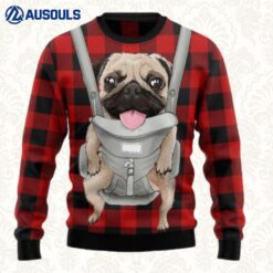 Front Carrier Dog Pug Ugly Sweaters For Men Women Unisex