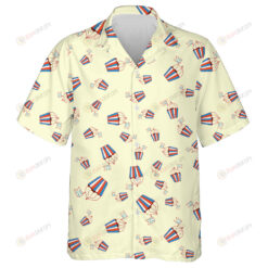 Frosting Cupcakes And Greeting Card With Font Happy July 4th Hawaiian Shirt