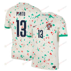 F?tima Pinto 13 Portugal Women's National Team 2023-24 World Cup Away Men Jersey