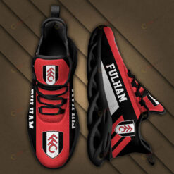 Fulham Logo Black Stripe Pattern 3D Max Soul Sneaker Shoes In Red