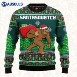 Funny Santasquatch Bigfoot Ugly Sweaters For Men Women Unisex