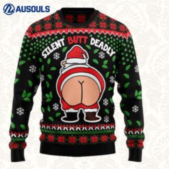 Funny Silent Butt Deadly Santa Ugly Sweaters For Men Women Unisex