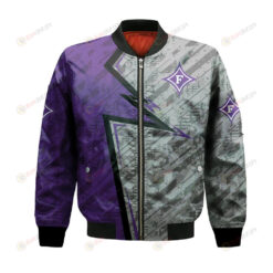 Furman Paladins Bomber Jacket 3D Printed Abstract Pattern Sport