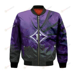 Furman Paladins Bomber Jacket 3D Printed Basketball Net Grunge Pattern