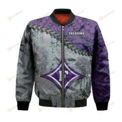 Furman Paladins Bomber Jacket 3D Printed Grunge Polynesian Tattoo