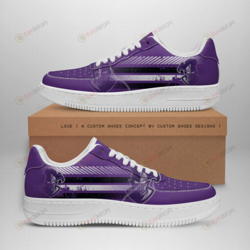 Furman Paladins Logo Pattern Air Force 1 Printed In Purple