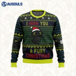 Fury Christmas Toothless Ugly Sweaters For Men Women Unisex