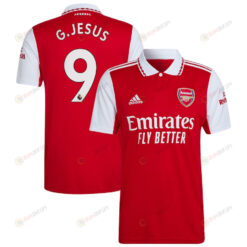 Gabriel Jesus 9 Arsenal 2022/23 Home Player Jersey - Red