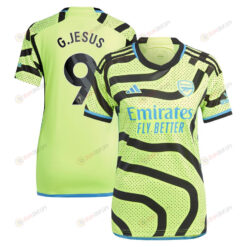 Gabriel Jesus 9 Arsenal 2023/24 Away Women Jersey - Yellow