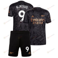 Gabriel Jesus 9 Arsenal Away Kit 2022 - 2023 Men Jersey - Black