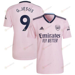 Gabriel Jesus 9 Arsenal Men 2022/23 Third Player Jersey - Pink