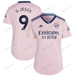 Gabriel Jesus 9 Arsenal Women 2022/23 Third Jersey - Pink